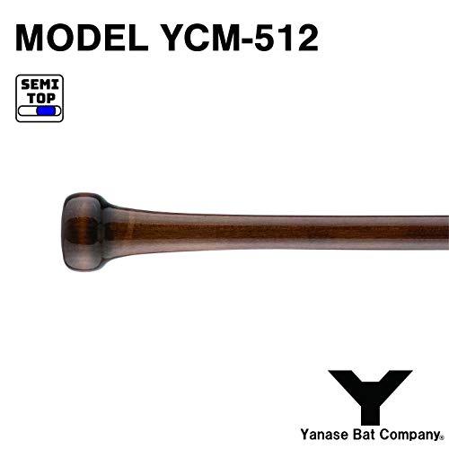 ヤナセ 硬式木製バット メイプル セミトップバランス BFJマーク入り YCM-512 ブラック×ブラウン 84.5cm 5cm