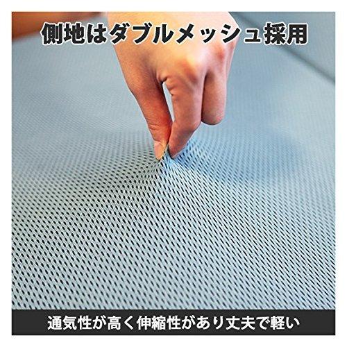 エイプマンパッド310 高反発マットレス シングル 三つ折り 厚み10cm ミッドブルー 