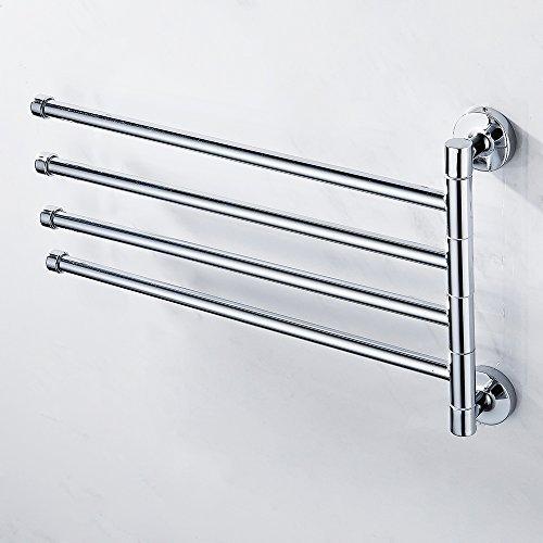 Tropical 活動バスタオルハンガー 二重 三重 四重タオルバー タオル掛け スイングアーム