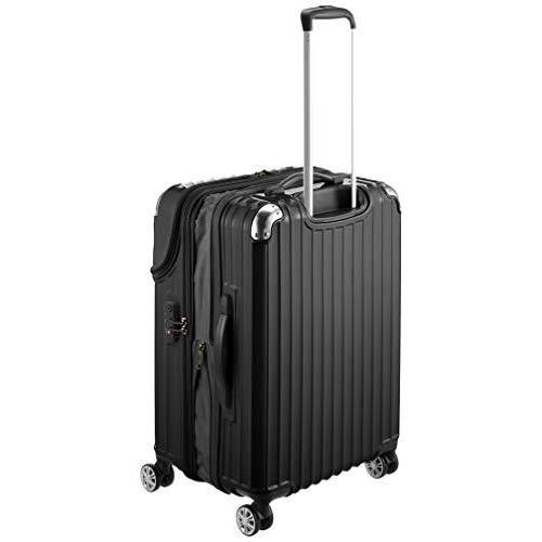 トラベリスト スーツケース ジッパー トップオープン モーメント 拡張機能付き 61L 64 cm 4.3kg ブラックカーボン 