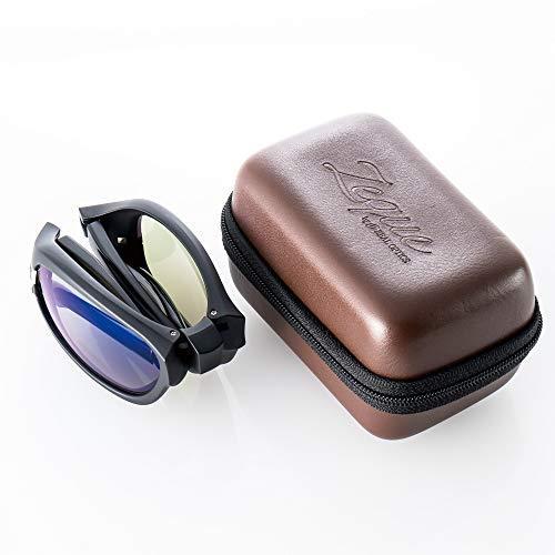 Zequeゼクー 偏光サングラス Fiftyフィフティ F-1741 マットブラック LUSTER ORANGE 