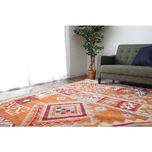 殿堂 イケヒコ ラグ カーペット 3畳 ウィルトン 畳める 手織り風