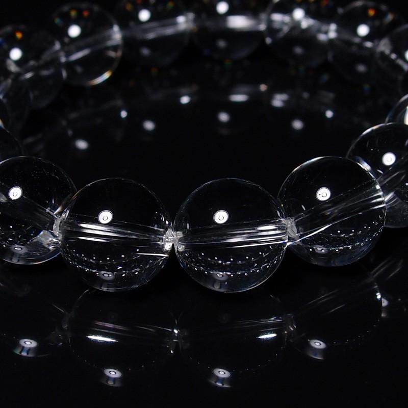 高品質 ブラジル産天然水晶 12mm 天然石 パワーストーン ブレスレット ブラジル産 AA クラック水晶 12mm 天然石 ブレスレット