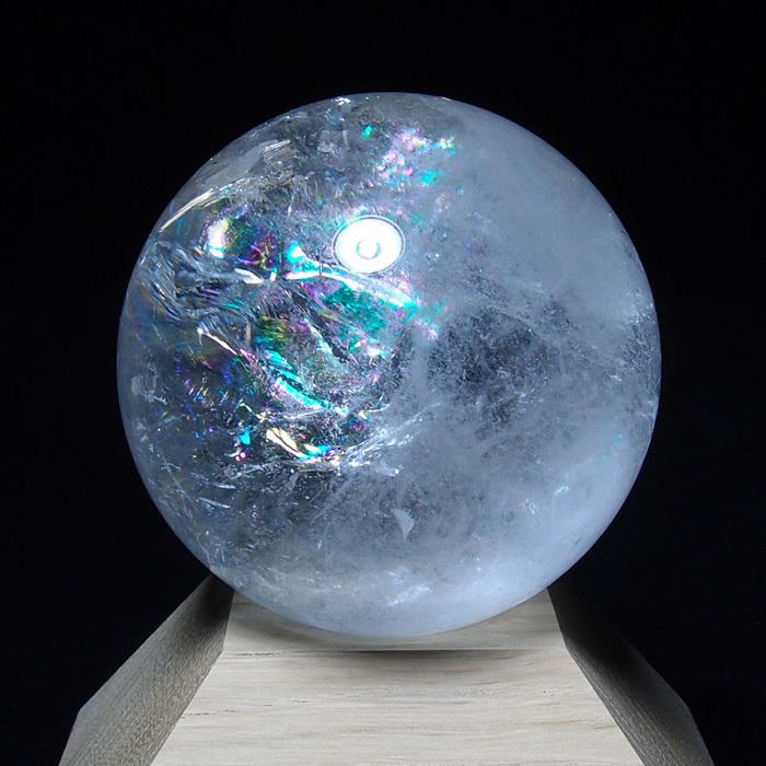 天然水晶玉 約60mm【大玉】虹入り G1226 : 水晶天然石専門店ムーン