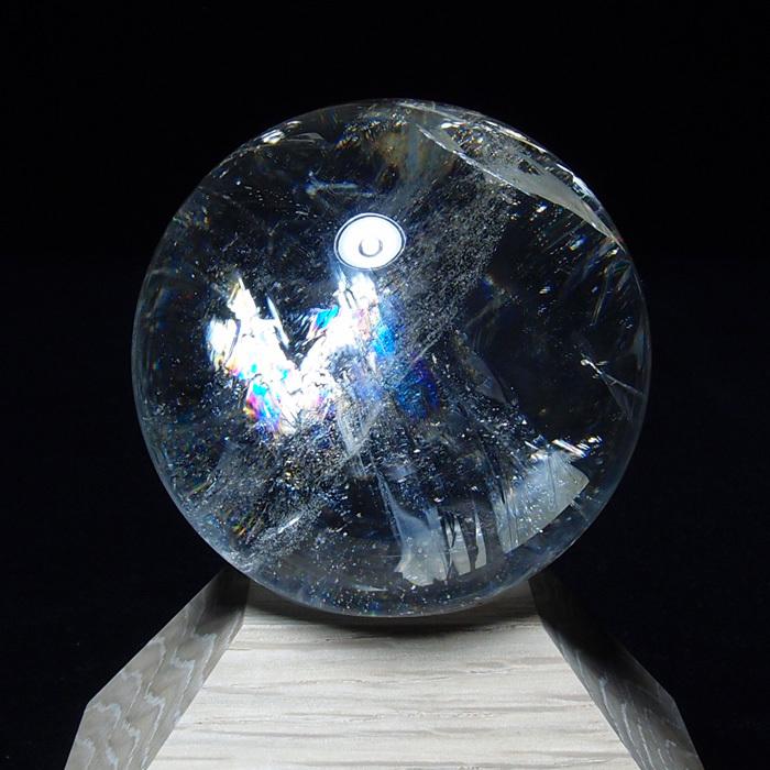 天然水晶玉 約52mm 虹入り G1227 : 水晶天然石専門店ムーンマッドネス