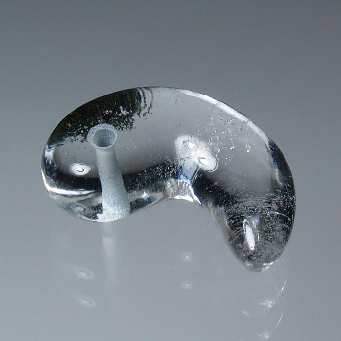 ガネッシュヒマール産ヒマラヤ水晶勾玉 K1014 勾玉 色付け