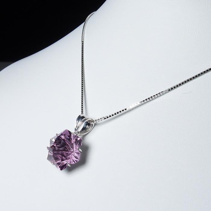 アメシスト（紫水晶）銀の花ペンダント　N435 | ブランド登録なし | 03