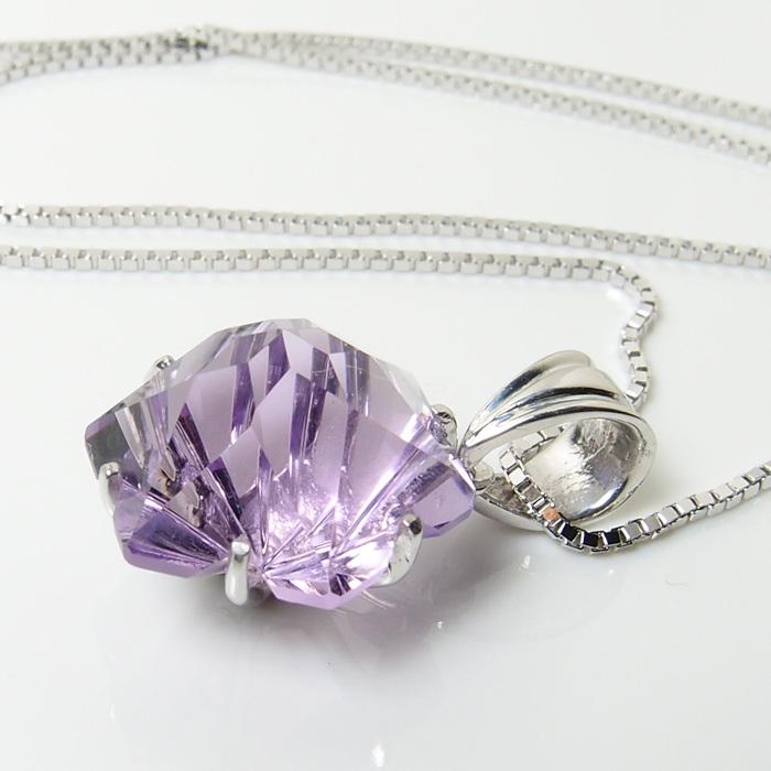 アメシスト（紫水晶）銀の花ペンダント　N436 | ブランド登録なし | 01