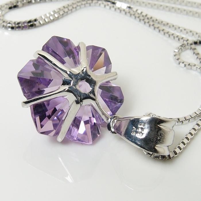アメシスト（紫水晶）銀の花ペンダント　N436 | ブランド登録なし | 02