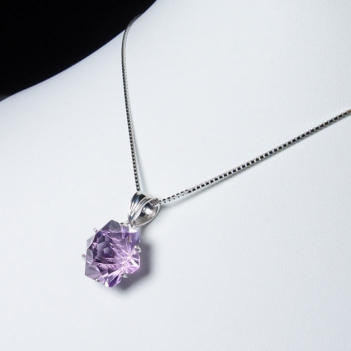 アメシスト（紫水晶）銀の花ペンダント　N436 | ブランド登録なし | 03