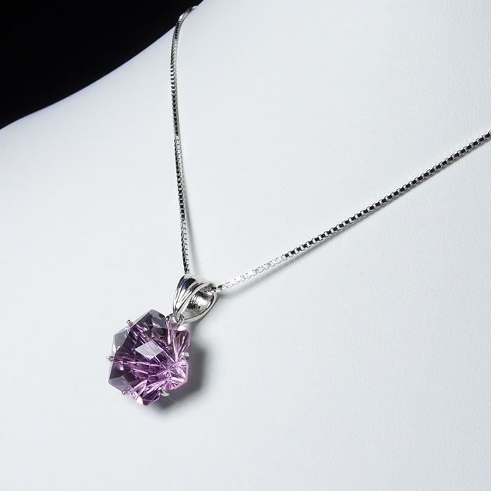 アメシスト（紫水晶）銀の花ペンダント　N437 | ブランド登録なし | 03
