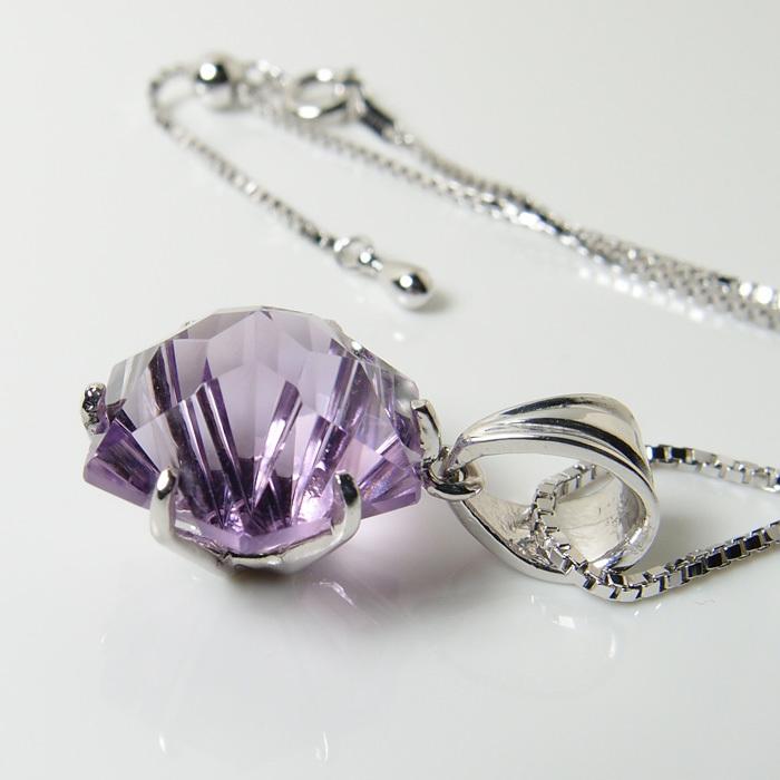 アメシスト（紫水晶）銀の花ペンダント　N438 | ブランド登録なし | 01