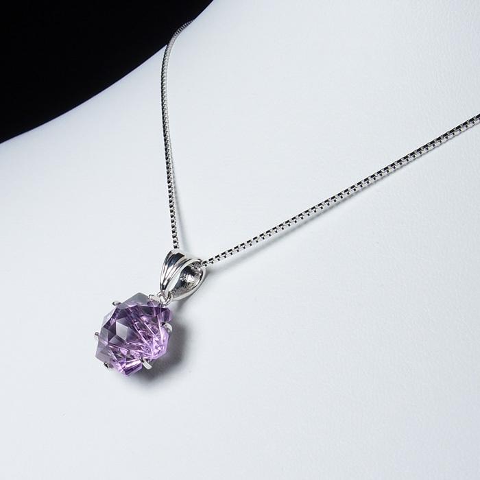 アメシスト（紫水晶）銀の花ペンダント　N438 | ブランド登録なし | 03