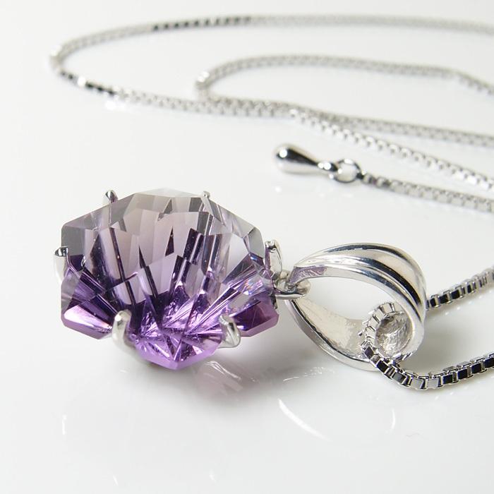 アメシスト（紫水晶）銀の花ペンダント　N439 | ブランド登録なし | 01