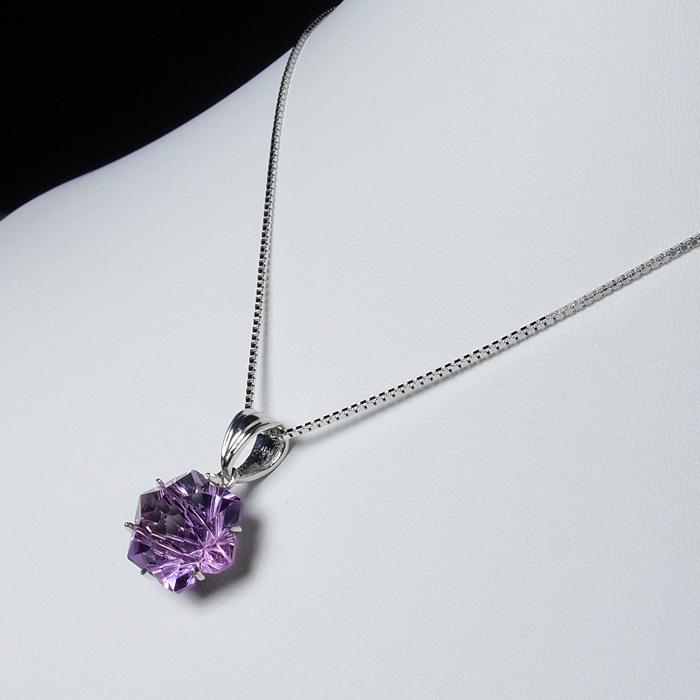 アメシスト（紫水晶）銀の花ペンダント　N439 | ブランド登録なし | 03