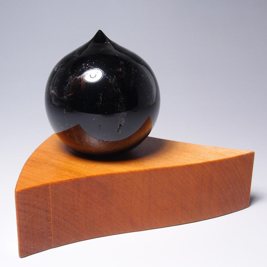 山梨県黒平産黒水晶如意宝珠 直径 約53mm YSH006 : 水晶天然石専門店