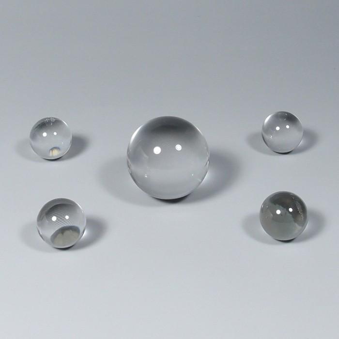 Y-ZN009-A 厄除け・地鎮用天然水晶玉５個組 0.9寸玉セット