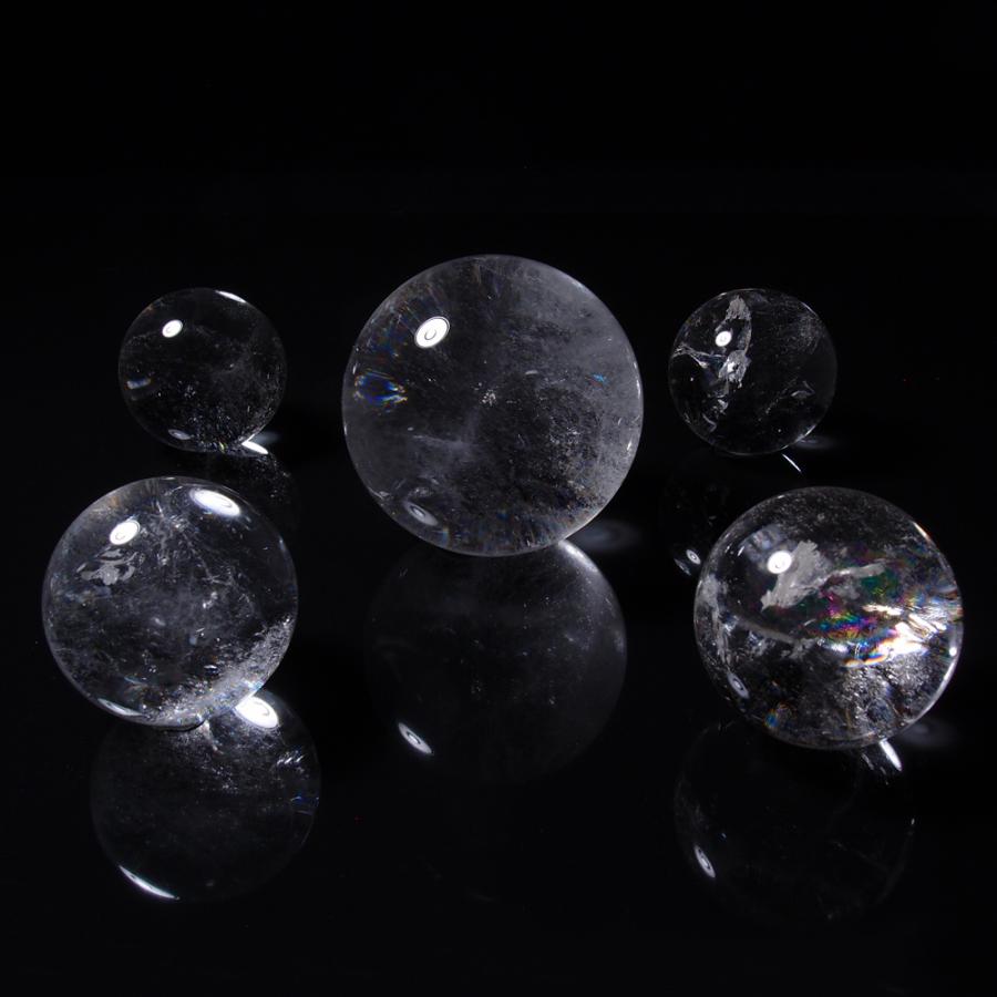 厄除け・地鎮用天然水晶玉5個組 2.11寸玉セット ZN1010 : 水晶天然石