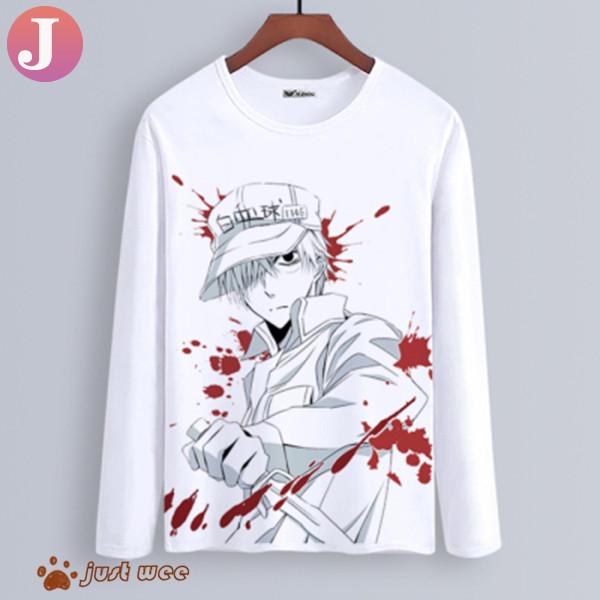 はたらく細胞 赤血球 白血球 柔らかい 長袖 トップス 大人気 キャラクターグッズ アニメ 痛服 可愛い Tシャツ アニメ Zhoubian オーズ 通販 Yahoo ショッピング