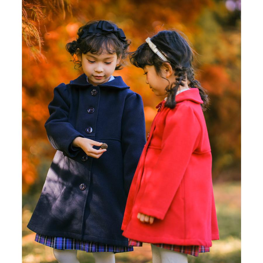 子供服 女の子 コート 秋冬 通学着 普段着 お出かけ着 ポケット付き