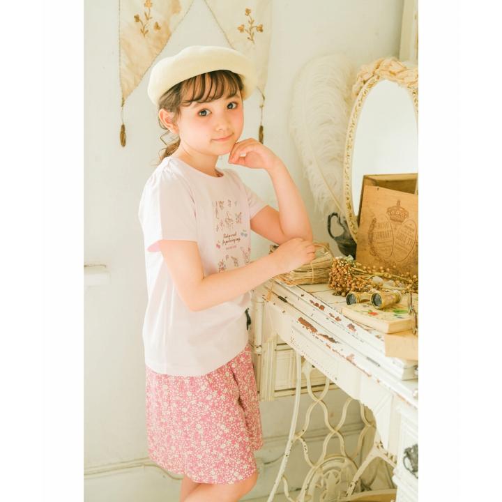 MOONONNON 子供服 女の子 Tシャツ 春夏 半袖 普段着 通園着 通学着 綿 
