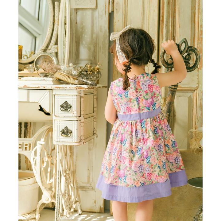 【新品未使用品】ムーノンノン　リバティ柄ワンピース160サイズ、140サイズ MOONONNON むーのんのん 子供服 女の子 ワンピース 夏服