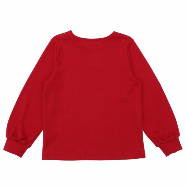 子供服 女の子 Tシャツ 秋冬 長袖 キッズ ジュニア 音符 ライン  