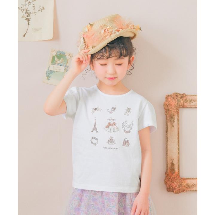 MOONONNON 送料無料 子供服 女の子 Tシャツ 夏服 半袖 キッズ 綿100 