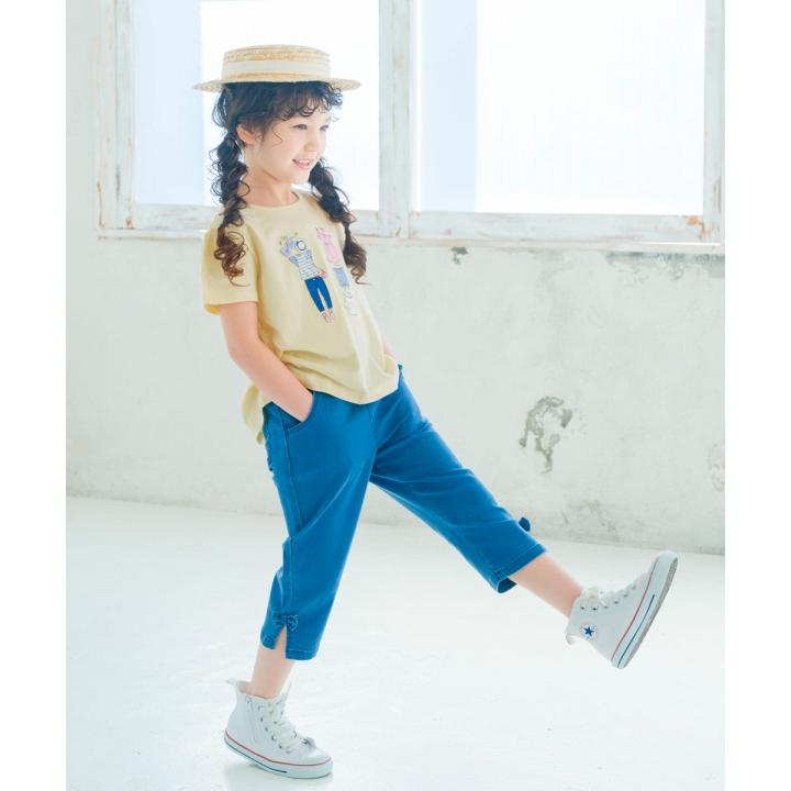 子供服 女の子 Tシャツ 春夏 半袖 子ども服 こども キッズ ジュニア 綿100％ コットン お洋服プリント リボン カットソー ティーシャツ むーのんのん moononnon｜moononnon｜09