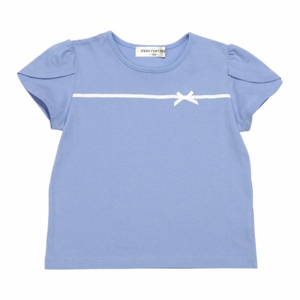 子供服 女の子 Tシャツ 春夏 半袖 子ども服 こども キッズ ジュニア 綿100％ コットン リボン チューリップ袖 カットソー ティーシャツ むーのんのん moononnon｜moononnon｜14