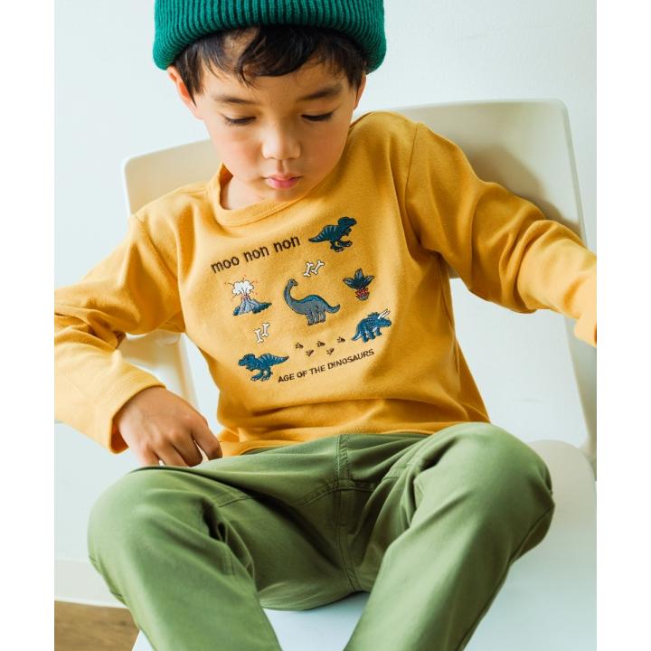 MOONONNON（むーのんのん） 子供服 男の子 Tシャツ 秋冬 長袖 通園着