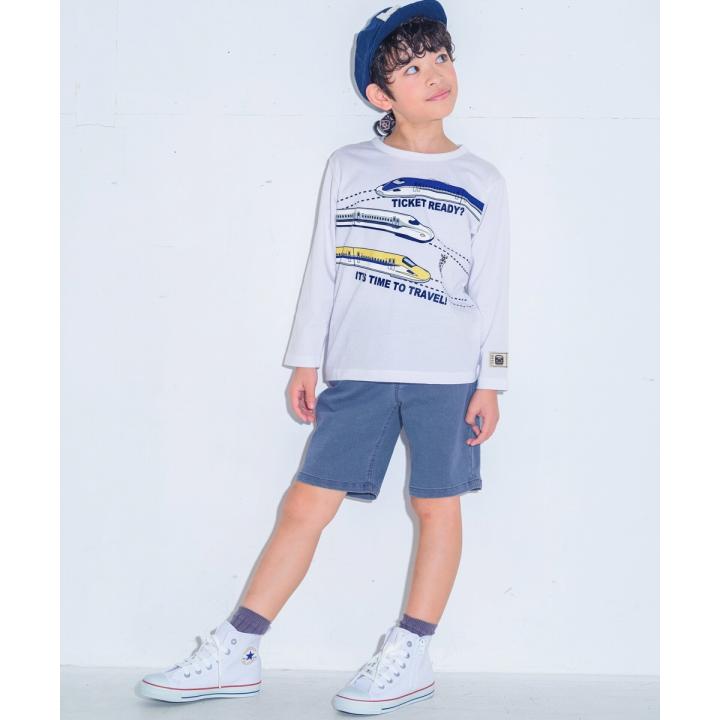 子供服 男の子 パンツ 春夏 ハーフパンツ 子ども服 こども キッズ ベビー ストレッチデニム オリジナルロゴ ワッペン ポケット付き むーのんのん moononnon｜moononnon｜05