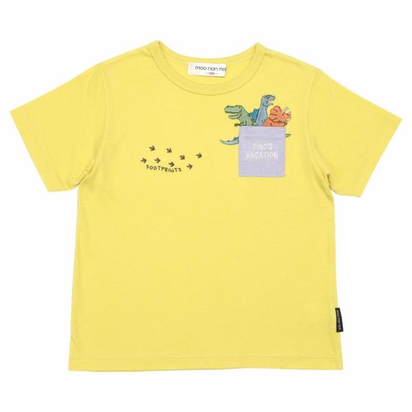 子供服 男の子 Tシャツ 春夏 半袖 子ども服 こども服 ベビー キッズ 普段着 通園着 通学着 カジュアル お出かけ 恐竜 刺繍 ポケット むーのんのん moononnon｜moononnon｜14