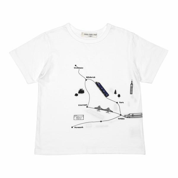 子供服 男の子 Tシャツ 春夏 半袖 子ども服 こども キッズ ベビー 綿100％ コットン 電車 ワッペン ロゴ プリント 路線図 ティーシャツ むーのんのん moononnon｜moononnon｜13