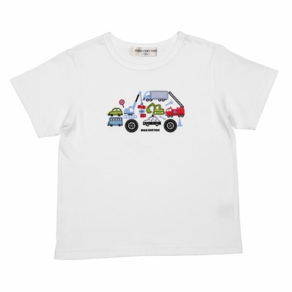 子供服 男の子 Tシャツ 春夏 半袖 子ども服 こども キッズ ベビー 綿100％ コットン はたらく車 くるま ワッペン プリント ティーシャツ むーのんのん moononnon｜moononnon｜13