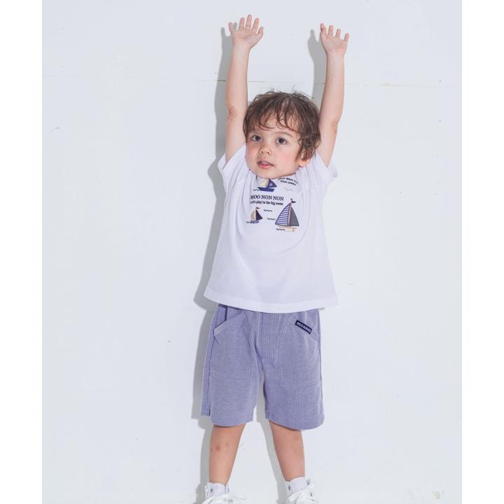 子供服 男の子 Tシャツ 春夏 半袖 子ども服 こども服 ベビー トドラー キッズ 綿100％ 普段着 通園着 通学着 ロゴ 刺繍 むーのんのん moononnon｜moononnon｜05