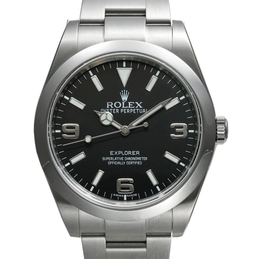 ロレックス エクスプローラー1 ブラックアウト 箱・保護テープ付き Ref.214270 中古品 メンズ 腕時計 | ROLEX