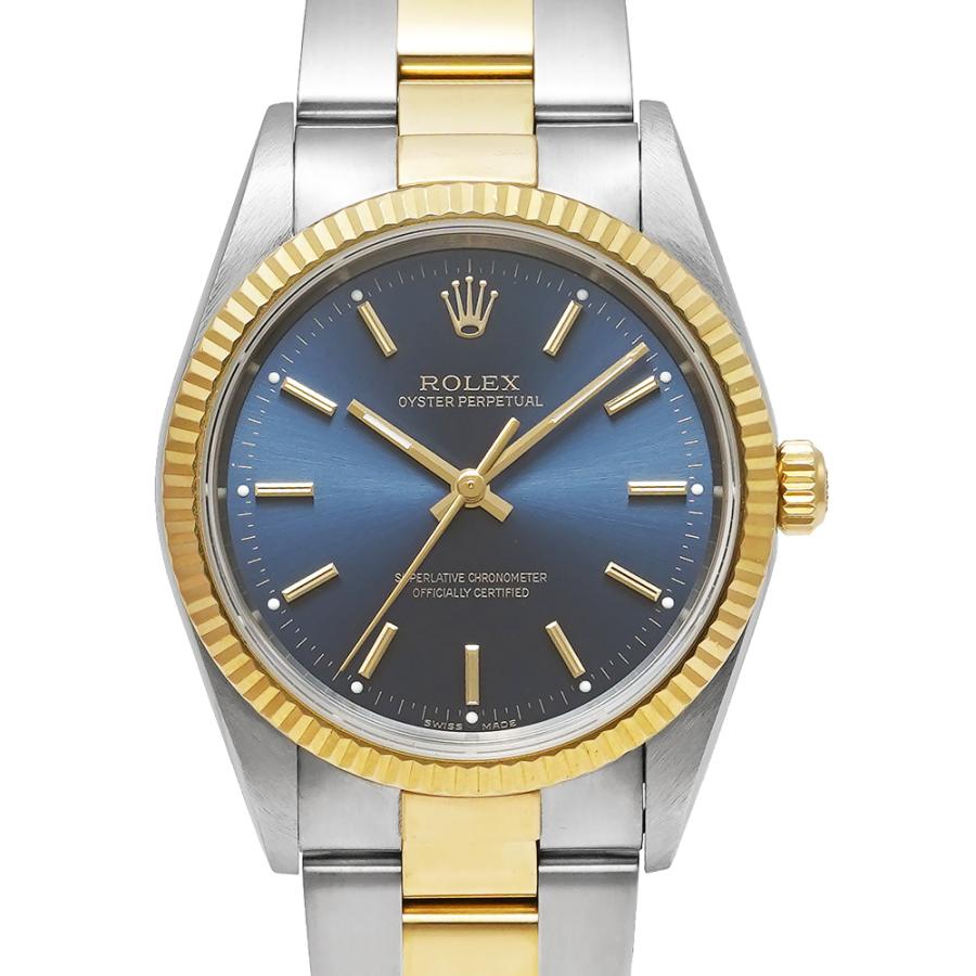 P番 ROLEX オイスターパーペチュアル Ref.14233M ブルー 中古品 メンズ 腕時計 ROLEX（ロレックス） P番 オイスターパーペチュアル Ref.14233M ブルー