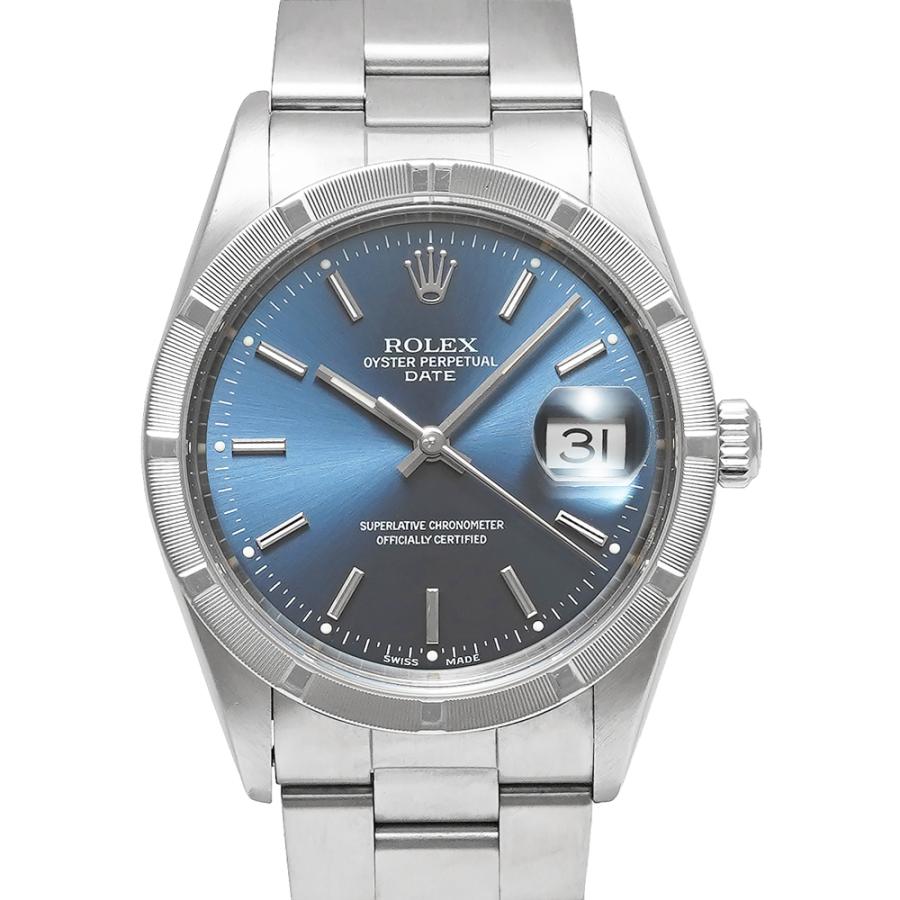 A番 ROLEX オイスターパーペチュアル デイト Ref.15210 ブルー 中古品 メンズ 腕時計 ROLEX（ロレックス） A番 オイスターパーペチュアル デイト Ref.15210