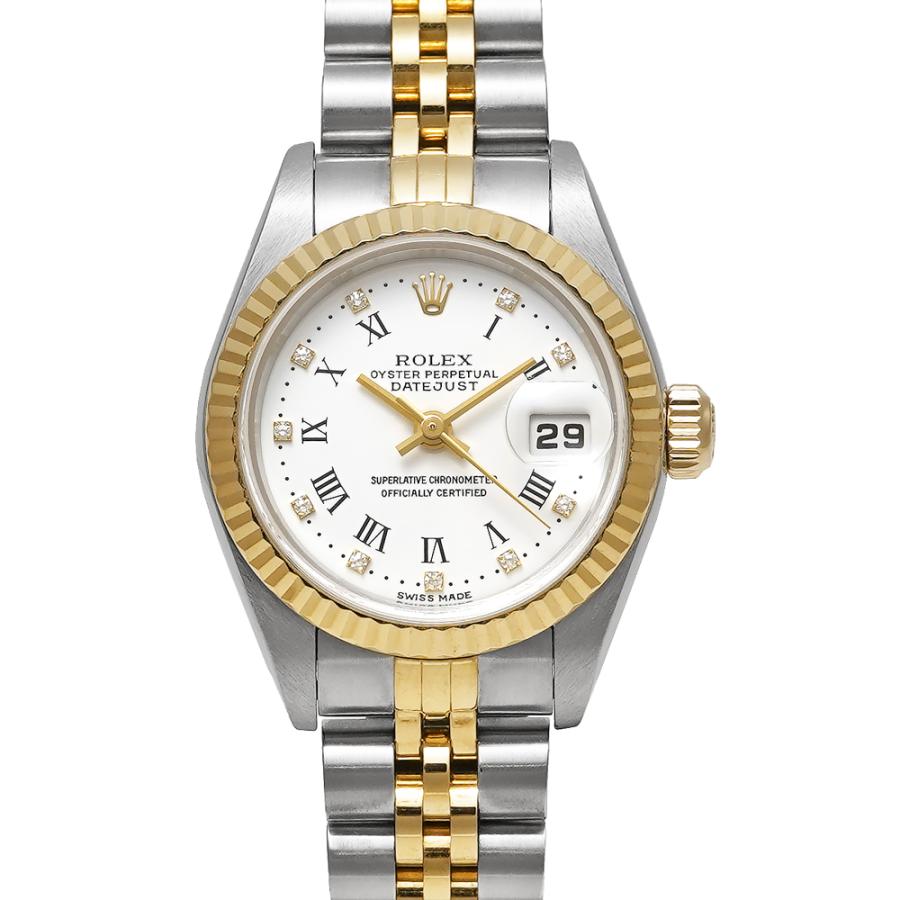 ROLEX デイトジャスト 10Ｐダイヤモンド F番・箱保証書付き Ref.79173G 中古品 ホワイト レディース 腕時計 | ROLEX