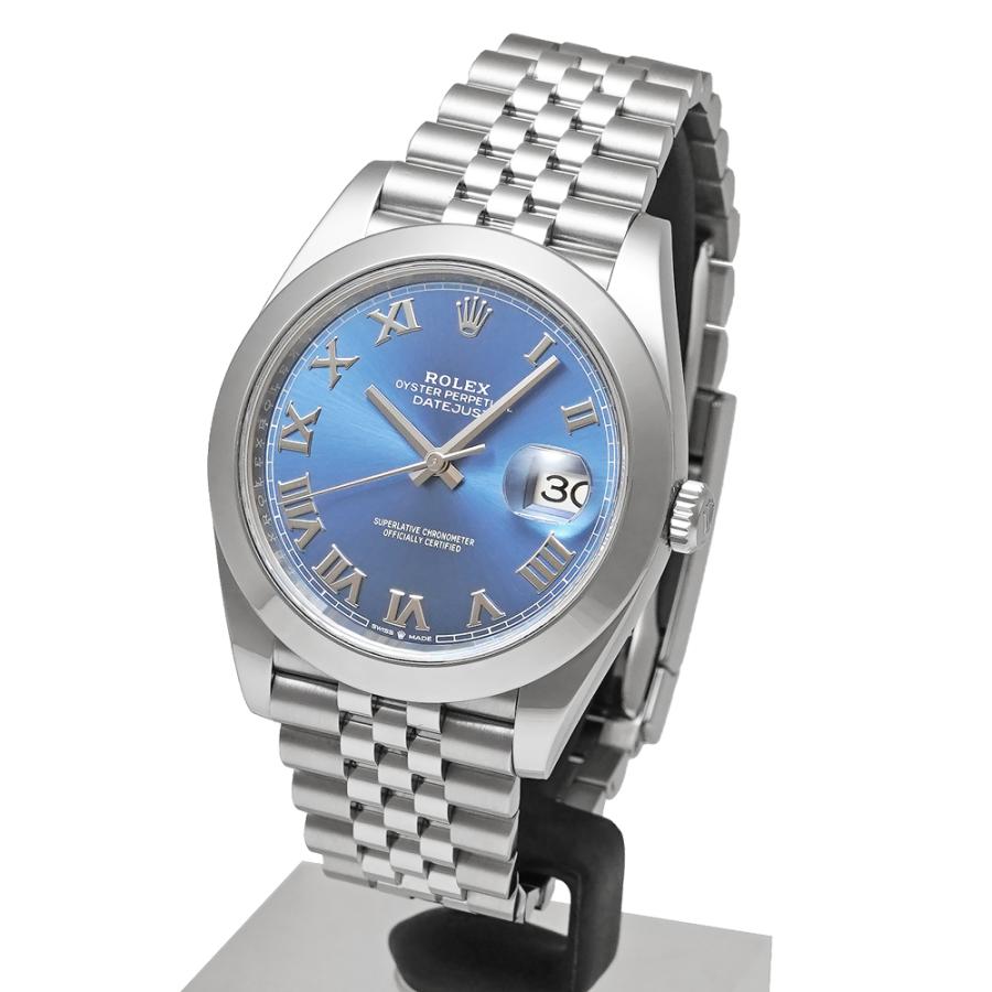 箱・2025年1月保証書付き ROLEX デイトジャスト 41 アズーロブルー ローマンインデックス Ref.126300 中古品 メンズ 腕時計 | ROLEX | 01