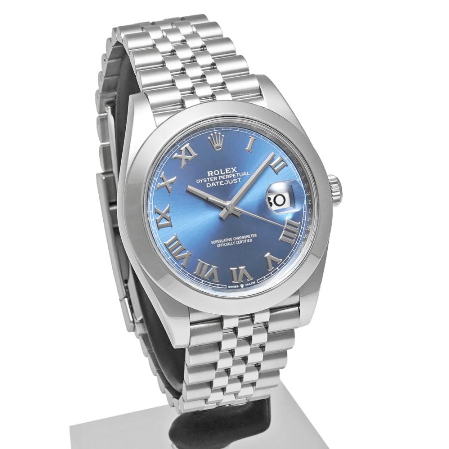 箱・2025年1月保証書付き ROLEX デイトジャスト 41 アズーロブルー ローマンインデックス Ref.126300 中古品 メンズ 腕時計 | ROLEX | 02