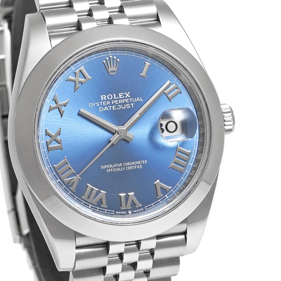 箱・2025年1月保証書付き ROLEX デイトジャスト 41 アズーロブルー ローマンインデックス Ref.126300 中古品 メンズ 腕時計 | ROLEX | 04