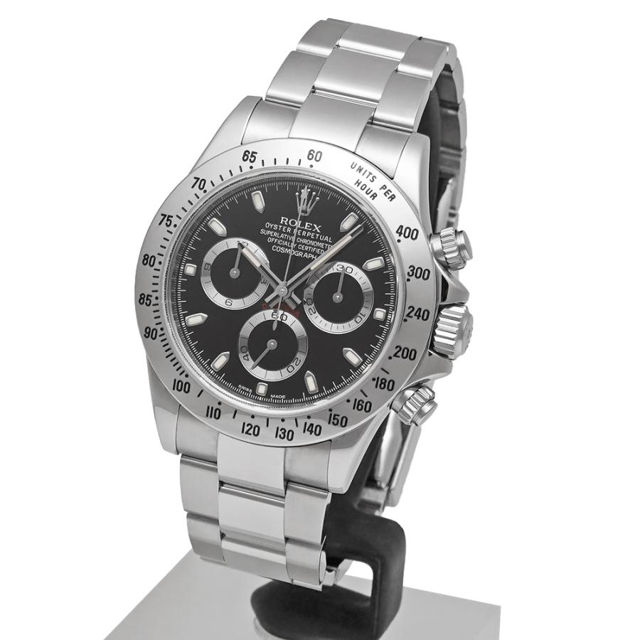 箱・保証書付き ROLEX デイトナ ブラック 梨地バックル Ref.116520 中古品 メンズ 腕時計 | ROLEX | 01