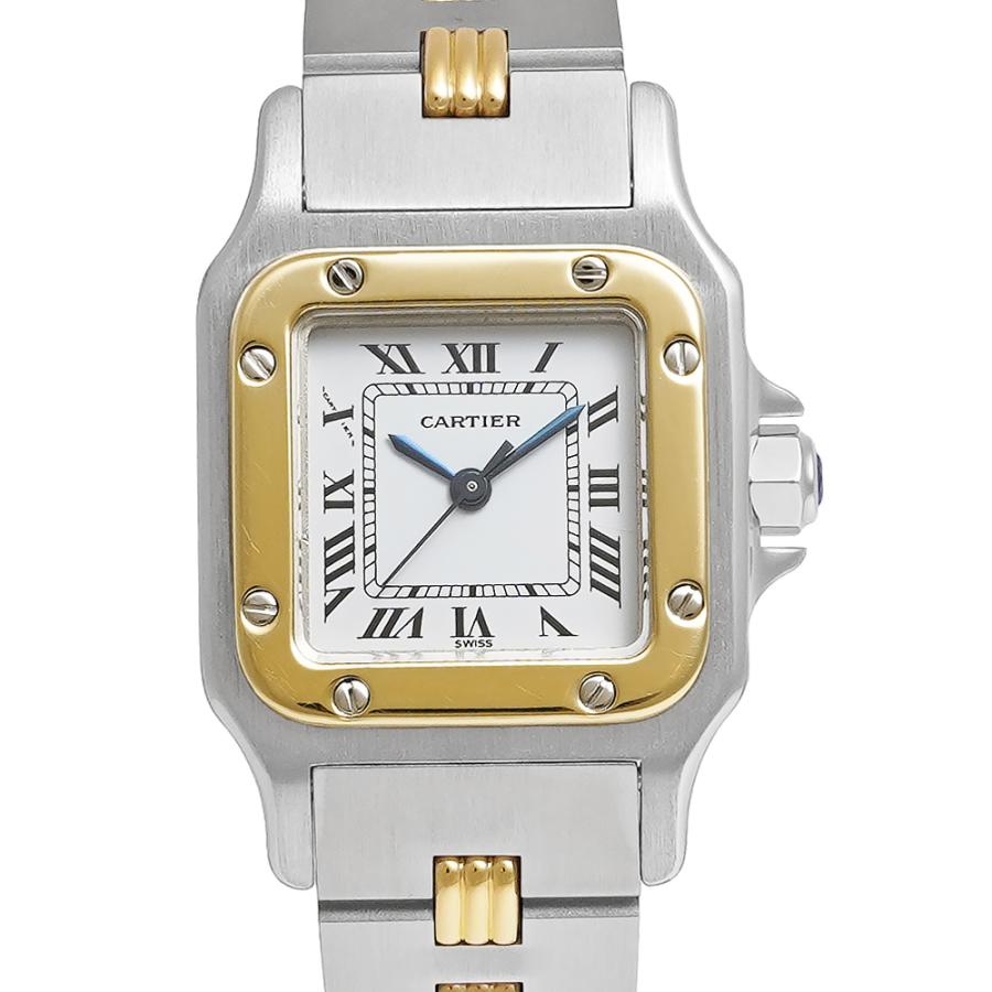 Cartier サントスカレSM ゴドロンブレスレット Ref.0902 ホワイト 中古品 レディース 腕時計 | Cartier