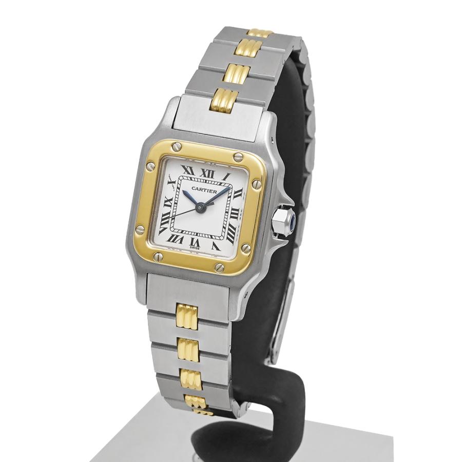 Cartier サントスカレSM ゴドロンブレスレット Ref.0902 ホワイト 中古品 レディース 腕時計 | Cartier | 01