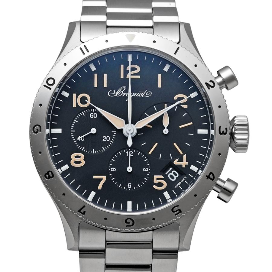 箱・国内正規保証書・替えの純正革ベルト付き BREGUET タイプXX クロノグラフ 2067 Ref.2067ST/92/SW0 中古品 ブラック メンズ 腕時計 | ブレゲ