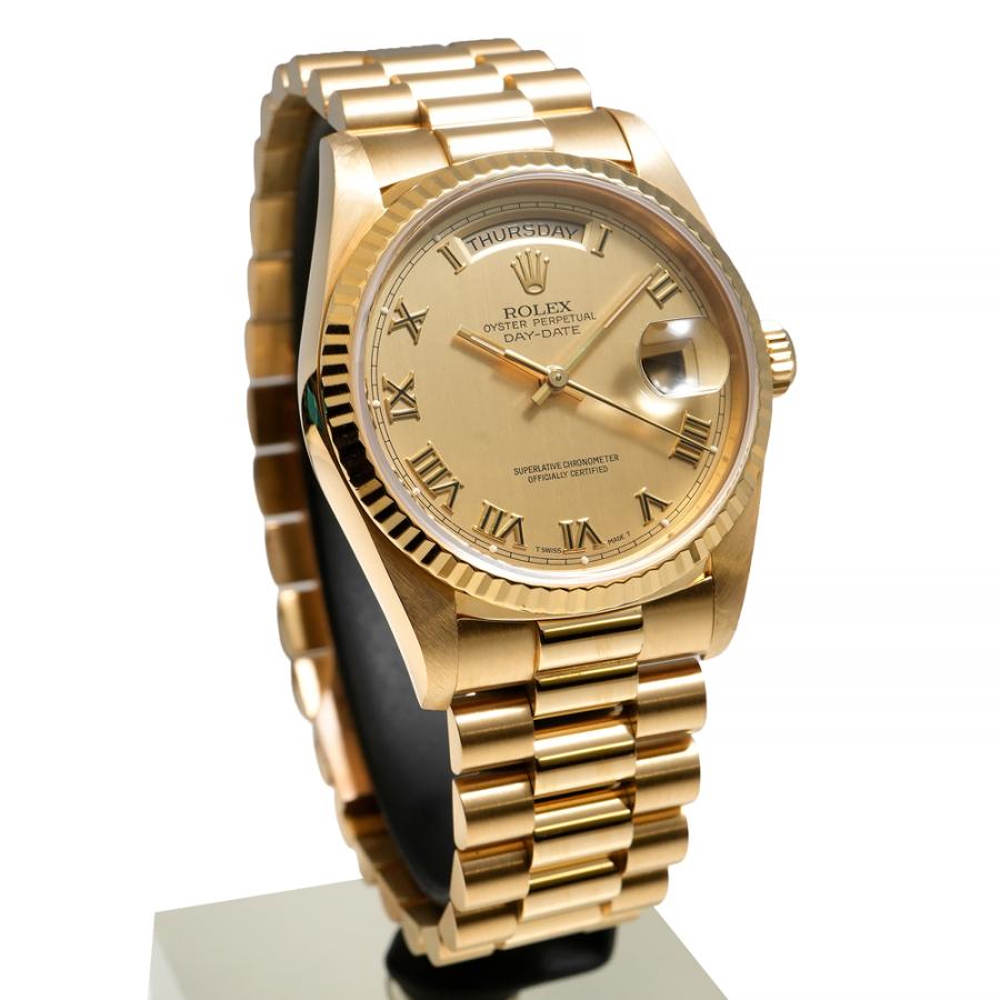 X番 内箱・1994年保証書付き ROLEX デイデイト Ref.18238 中古品 シャンパンゴールド メンズ 腕時計 | ROLEX | 02