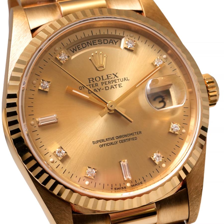 W番 内箱・1995年保証書付き ROLEX デイデイト ダイヤモンドインデックス Ref.18238A 中古品 シャンパンゴールド メンズ 腕時計 | ROLEX | 05