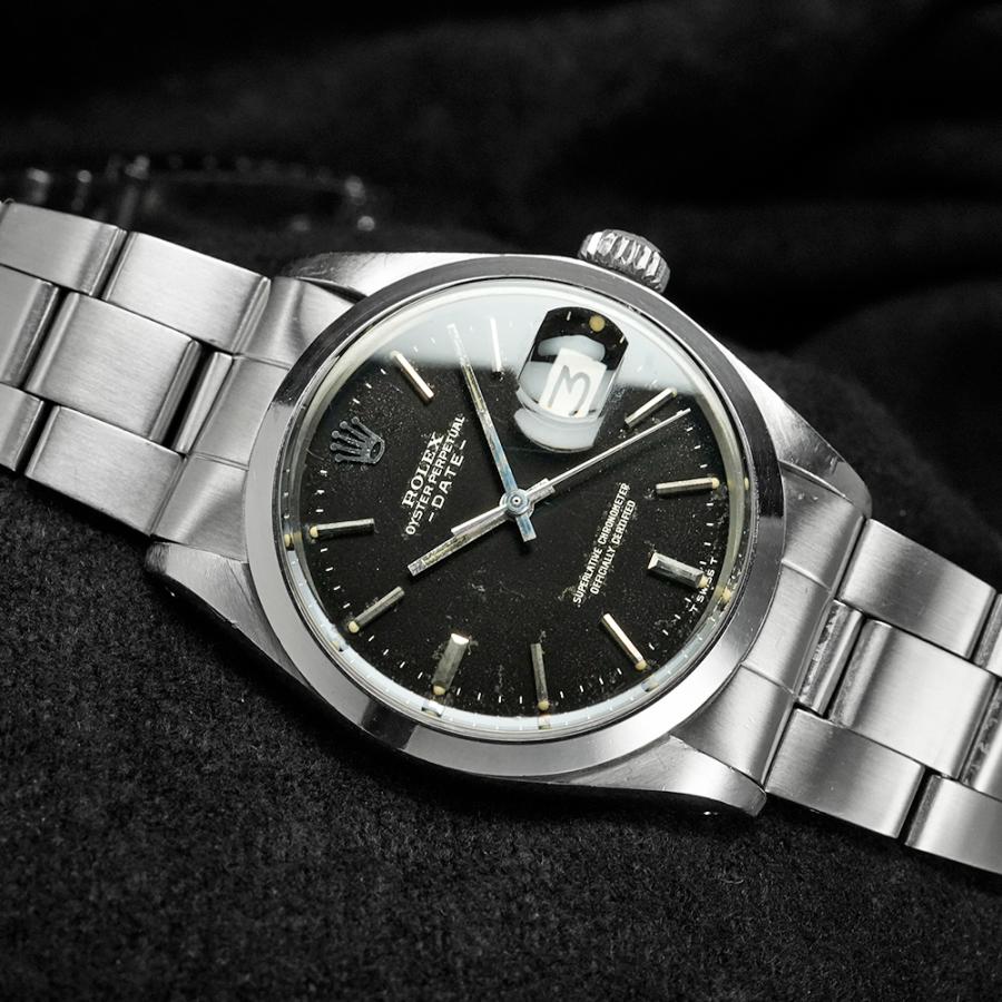 ROLEX オイスターパーペチュアルデイト ブラックミラー 1971年頃製造 Ref.1500 アンティーク品 メンズ 腕時計 | ROLEX | 01